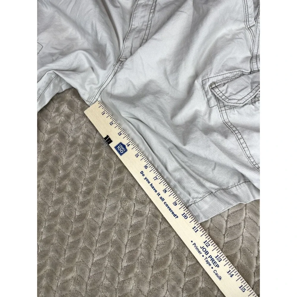 Eddie Bauer Cargo Shorts Mens 36 Stone Gray